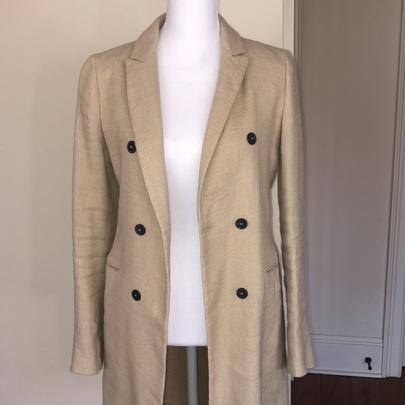 Zara beige long blazer. Size XS. - Picture 3 of 9